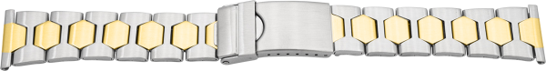 Verschlussuhrarmband Edelstahl bicolor gold