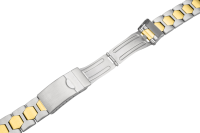 Verschlussuhrarmband Edelstahl bicolor gold