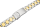 Verschlussuhrarmband Edelstahl bicolor gold