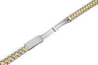 Verschlussuhrarmband Edelstahl bicolor gold
