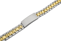 Verschlussuhrarmband Edelstahl bicolor gold
