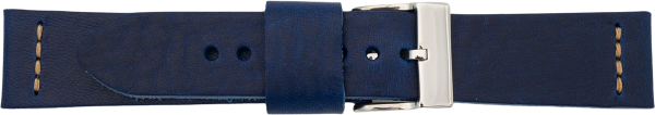PREMIUM Lederuhrarmband blau