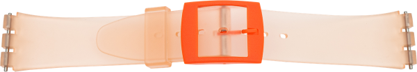 plastic watch strap PVC orange transparent