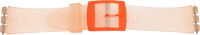 Kunststoffuhrarmband PVC orange-transparent