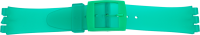 Kunststoffuhrarmband PVC gr&uuml;n-transparent