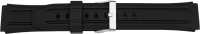 Kunststoffuhrarmband PU schwarz