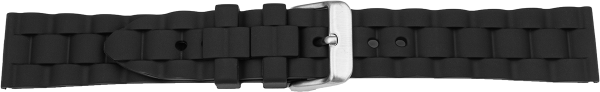 plastic watch strap PU black