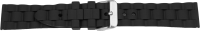 Kunststoffuhrarmband PU schwarz