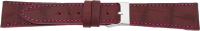 PREMIUM Lederuhrarmband Krokopr&auml;gung bordeaux