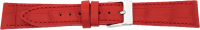 PREMIUM leather watchstrap crocodile grain red