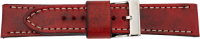 PREMIUM leather watchstrap refined by hand red