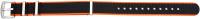 nylon watch band nato black / orange
