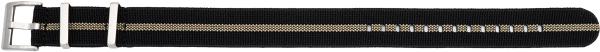Nylon Watch Strap Elastic Black / Beige