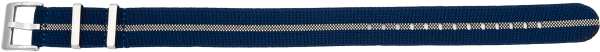 Nylonuhrarmband elastisch blau / beige