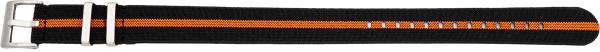 nylon watch band elastic black / orange
