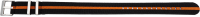nylon watch band elastic black / orange