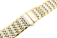 folded metal band stainless steel solid bicolor gold