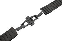 Verschlussuhrarmband Edelstahl massiv anthrazit