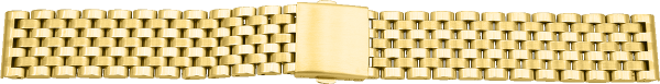 Verschlussuhrarmband Edelstahl massiv gold