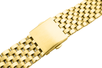 Verschlussuhrarmband Edelstahl massiv gold