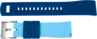 silicone watch strap dark blue / light blue
