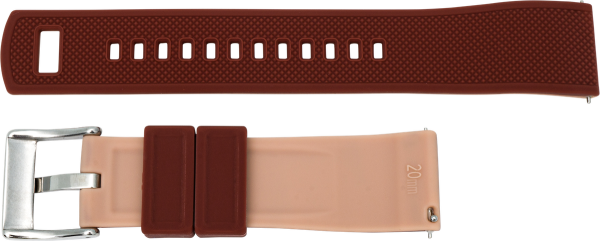 Silikonuhrarmband bicolor khaki / braun