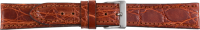 Lederuhrarmband echt Krokodil braun