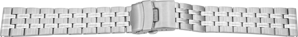 Verschlussuhrarmband Edelstahl massiv