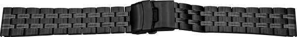 Verschlussuhrarmband Edelstahl massiv anthrazit
