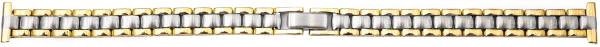 Verschlussuhrarmband Edelstahl bicolor gold
