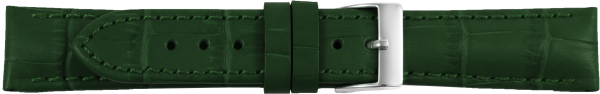Lederuhrarmband Krokopr&auml;gung gr&uuml;n