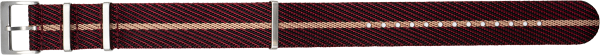 nylon watch band exclusive dark red / beige