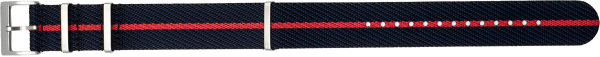 Nylonuhrarmband Exklusiv dunkelblau / rot