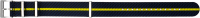 nylon watch band exclusive dark blue / yellow