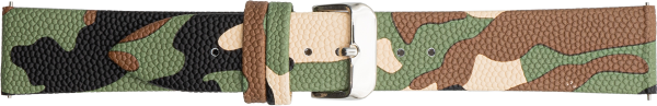 faux leather strap camouflage green