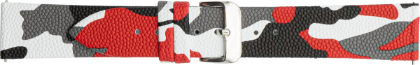 faux leather strap camouflage red