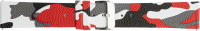 faux leather strap camouflage red