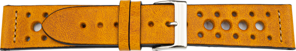 PREMIUM Lederuhrarmband gelb