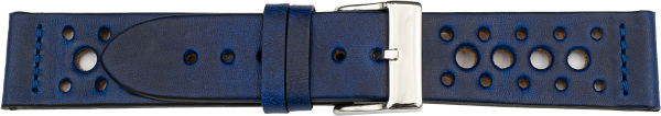 PREMIUM Lederuhrarmband blau